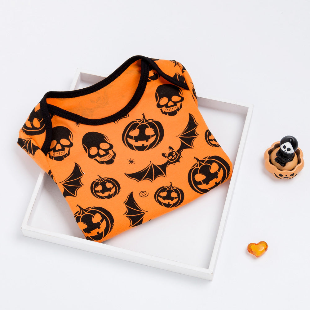 Halloween(skull, bat, pumpkin) Romper