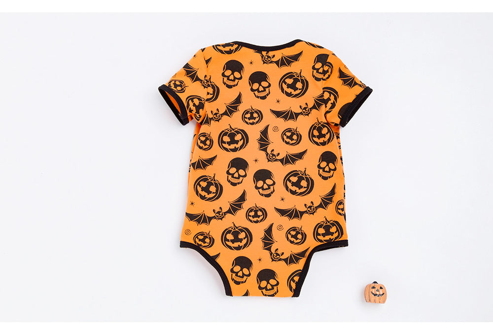 Halloween(skull, bat, pumpkin) Romper