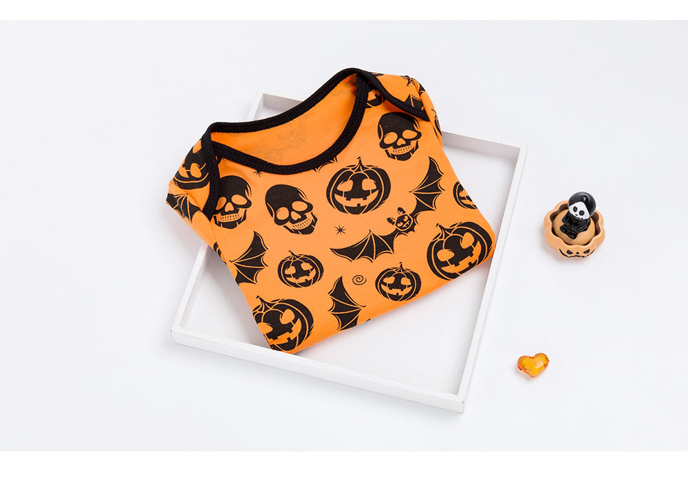 Halloween(skull, bat, pumpkin) Romper