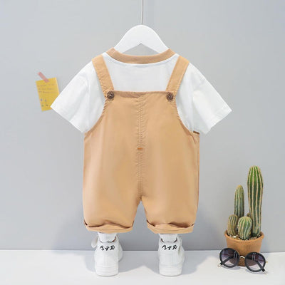 Cartoon Short-sleeved Overalls - Mini Made Boutique