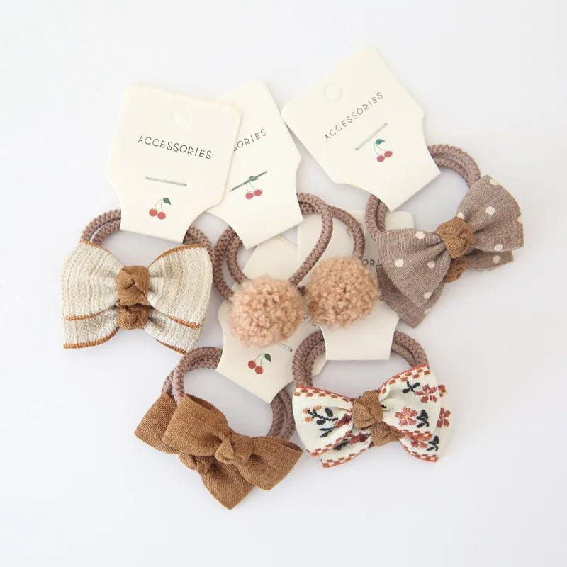 Girls Bows Elastic Band - Mini Made Boutique