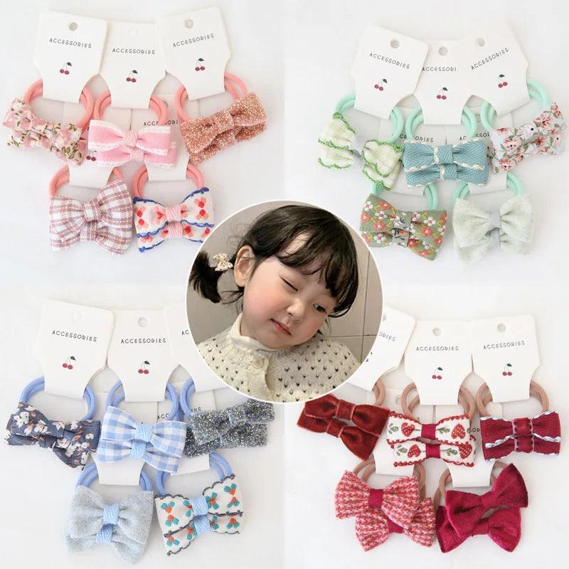 Girls Bows Elastic Band - Mini Made Boutique