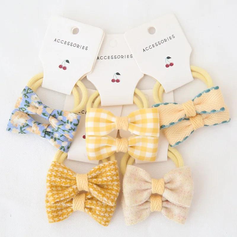 Girls Bows Elastic Band - Mini Made Boutique