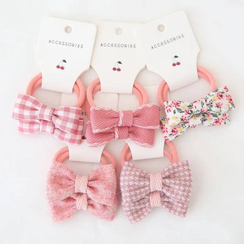 Girls Bows Elastic Band - Mini Made Boutique