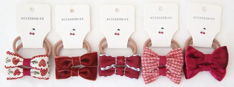 Girls Bows Elastic Band - Mini Made Boutique