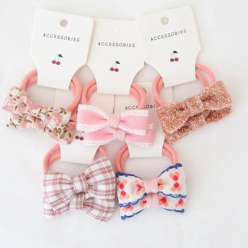 Girls Bows Elastic Band - Mini Made Boutique