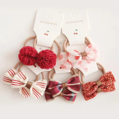 Girls Bows Elastic Band - Mini Made Boutique