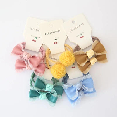 Girls Bows Elastic Band - Mini Made Boutique