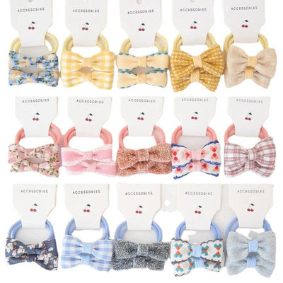 Girls Bows Elastic Band - Mini Made Boutique