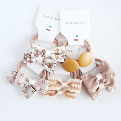 Girls Bows Elastic Band - Mini Made Boutique