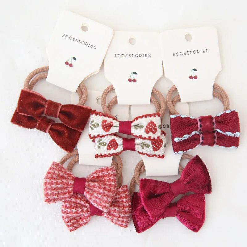 Girls Bows Elastic Band - Mini Made Boutique