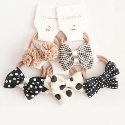 Girls Bows Elastic Band - Mini Made Boutique