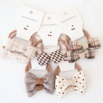 Girls Bows Elastic Band - Mini Made Boutique